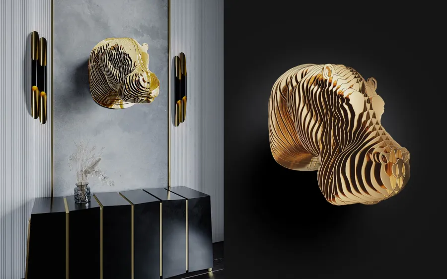 obrazek 2 Mosiężna głowa Hipopotama