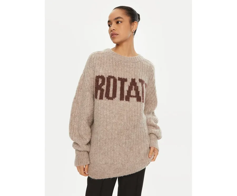 obrazek 1 ROTATE Sweter 114443 Brązowy Regular Fit