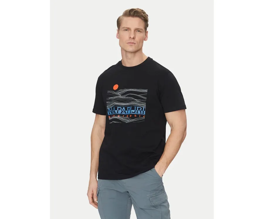 obrazek 1 Napapijri T-Shirt S-Buti NP0A4INM Czarny Regular Fit