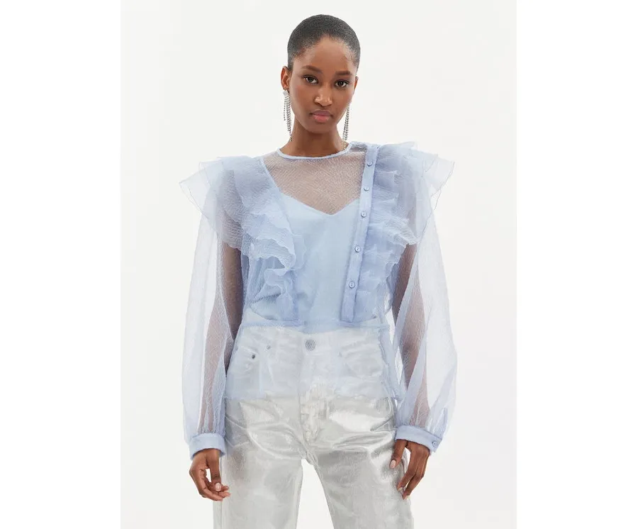 obrazek 1 Custommade Bluzka Delphina 999344248 Błękitny Relaxed Fit