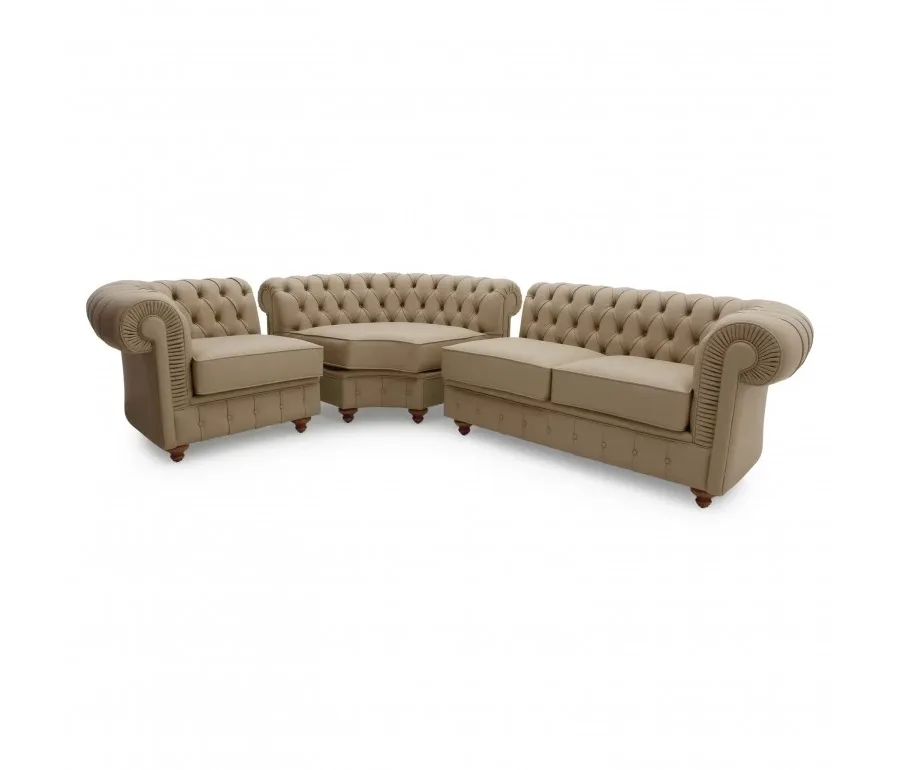 obrazek 5 Wygodna i elegancka kanapa narożna w stylu Chesterfield - Sevensedie