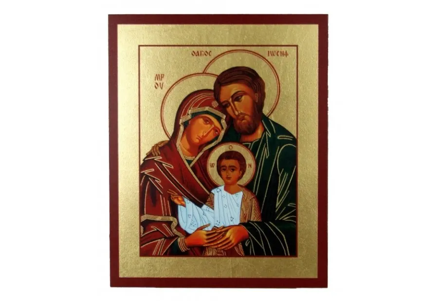 obrazek 2 Ekskluzywna Ikona Złocona Święta Rodzina 20x25 cm