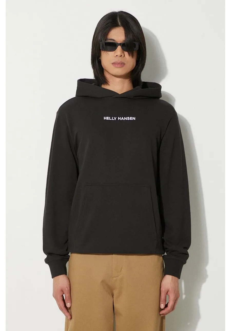 obrazek 1 Helly Hansen bluza męska kolor czarny z kapturem z aplikacją 53533
