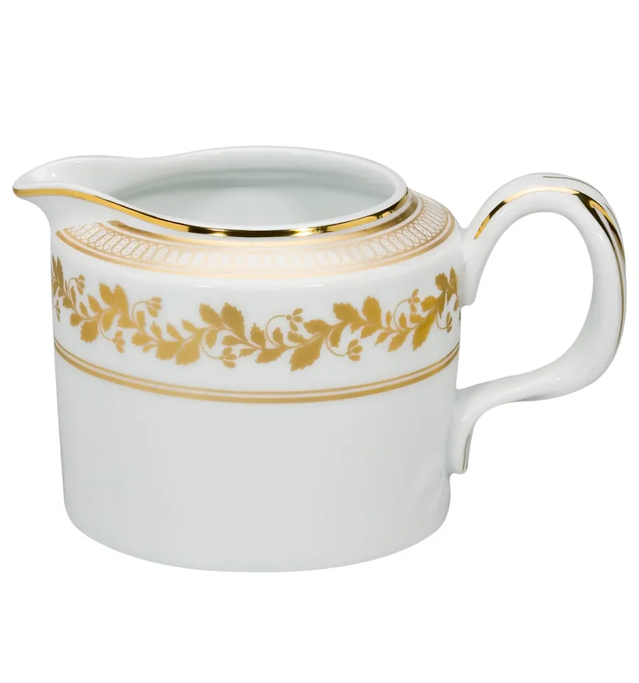 obrazek 1 Porcelanowy dzbanek na mleko z roślinnymi elementami zdobionymi złotem z kolekcji Anna - Vista Alegre