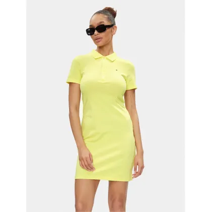 Zdjęcie Tommy Hilfiger Sukienka codzienna 1985 WW0WW37853 Żółty Slim Fit