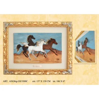 Zdjęcie Stylowy obraz trzech galopujących koni