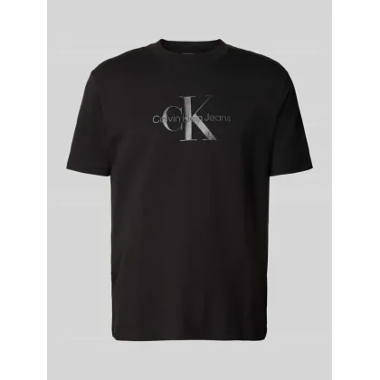 Zdjęcie Calvin Klein Jeans T-Shirt Shiny Monologo J30J327109 Czarny Regular Fit