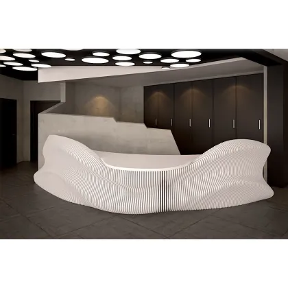 Zdjęcie Designerska lada recepcyjna ze sklejki