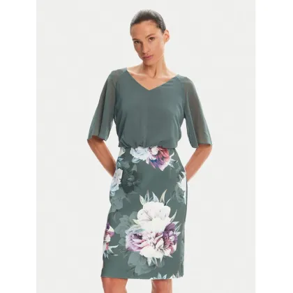Zdjęcie Swing Sukienka koktajlowa 5AE28900 Zielony Slim Fit
