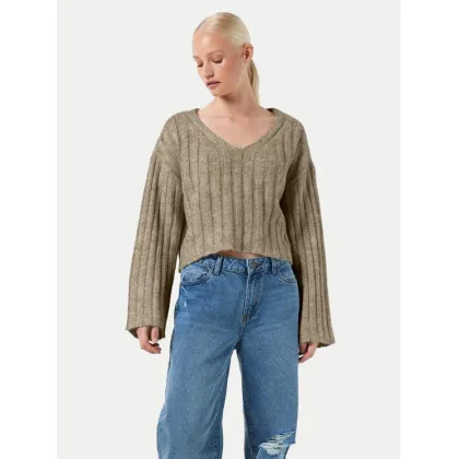 Zdjęcie Noisy May Sweter Nina 27027618 Beżowy Loose Fit