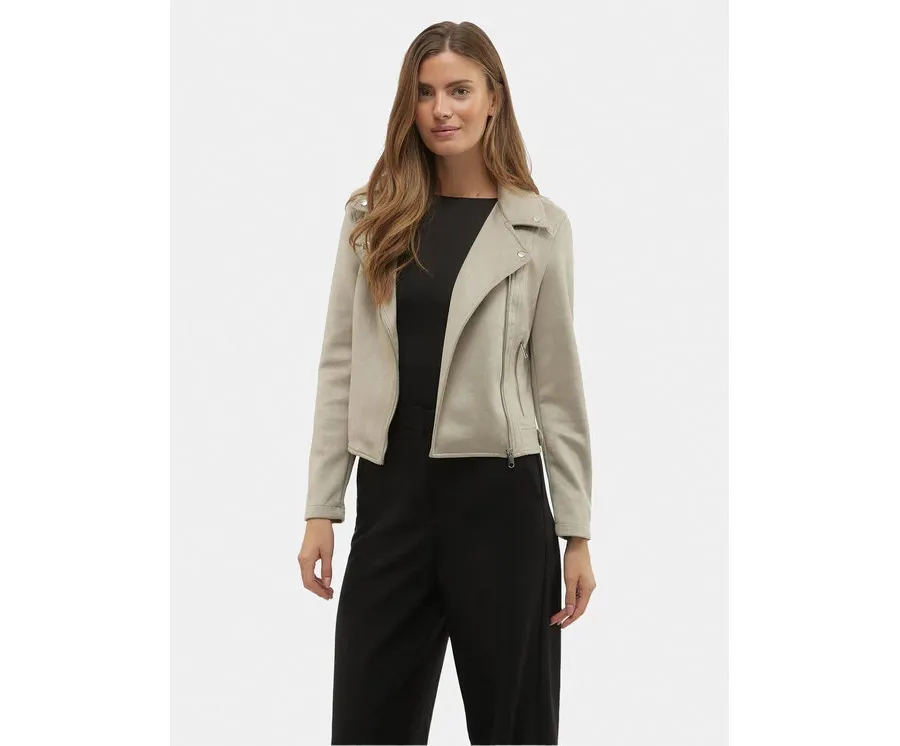 obrazek 1 Vero Moda Kurtka z imitacji skóry Jose 10300938 Szary Regular Fit