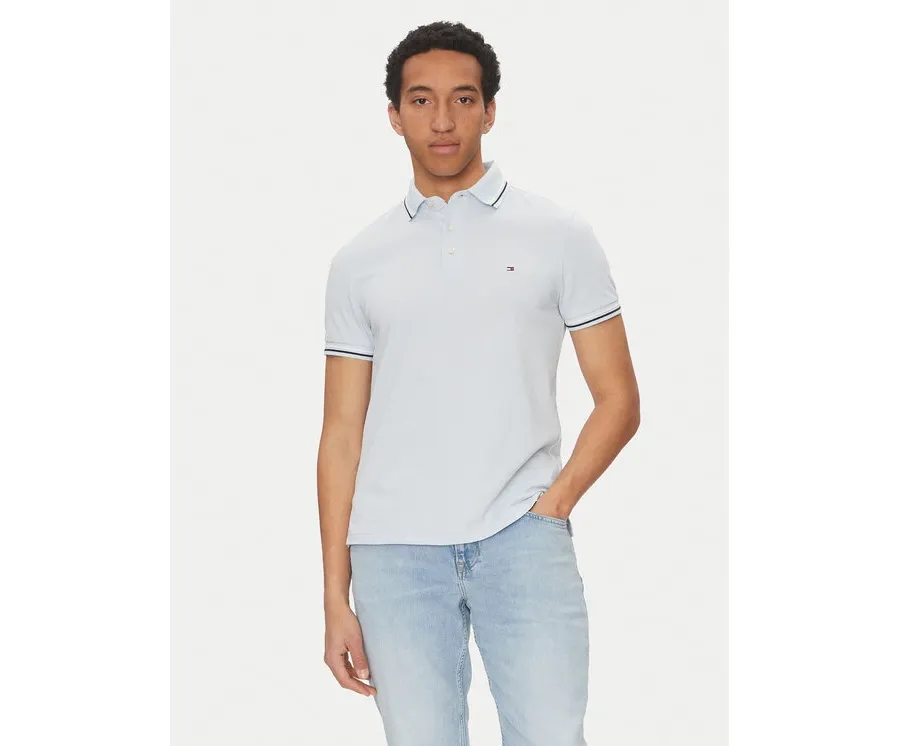 obrazek 1 Tommy Hilfiger Polo Seasonal MW0MW39993 Błękitny Slim Fit
