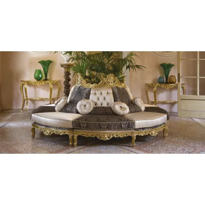 Zdjęcie Antyczna włoska okrągła sofa do salonu – Morello Gianpaolo