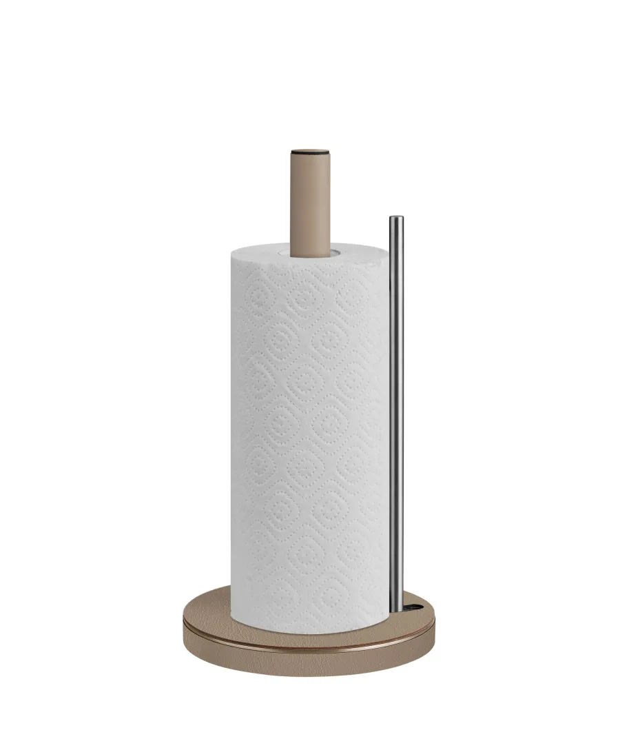 obrazek 2 Stylowy uchwyt na kuchenny ręcznik papierowy Ø16,5xH32,2 cm w kolorze cappuccino