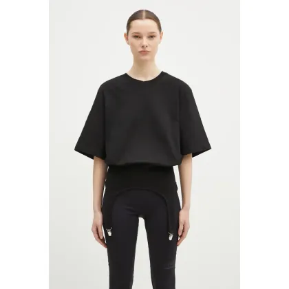 Zdjęcie Fiorucci t-shirt bawełniany Suspender Belt damski kolor czarny W01FMTSH263CJ01BK01