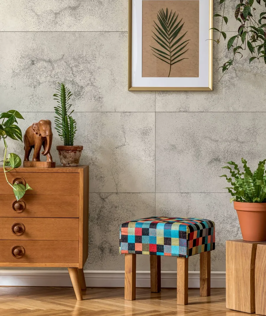 obrazek 1 120x60 cm DS - (cappuccino, czarne kruszywo) - płyta beton architektoniczny ultralekka