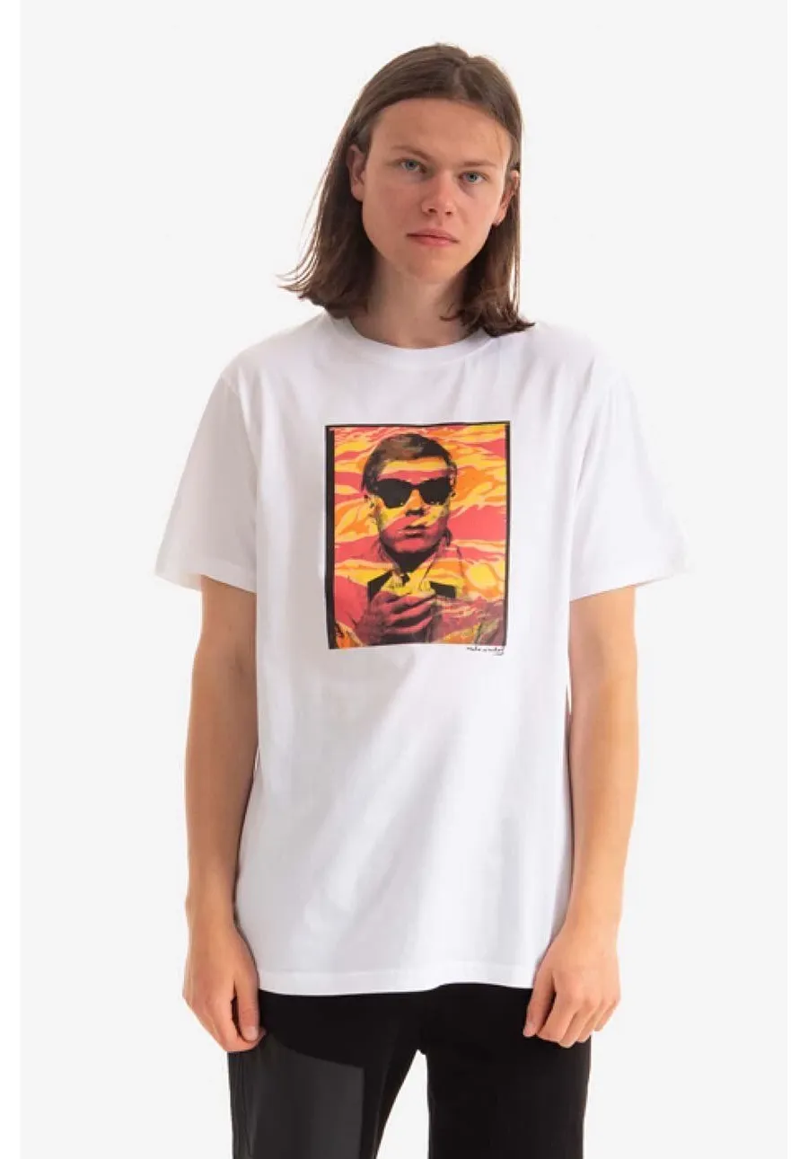 obrazek 1 Maharishi t-shirt bawełniany Warhol Polaroid Portrait T-Shirt OCJ kolor biały z nadrukiem 9711.WHITE-WHITE