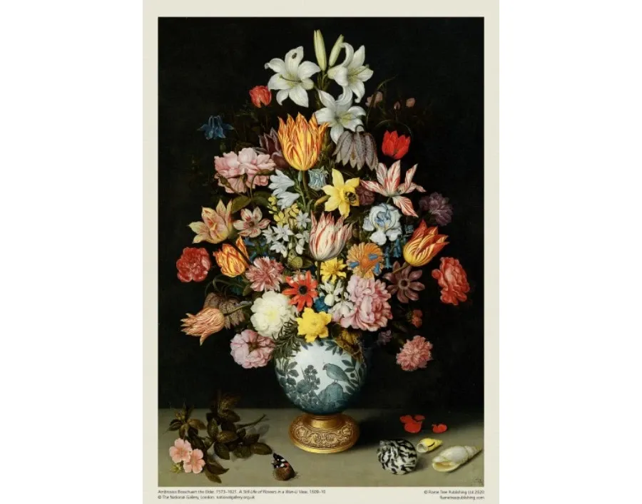 obrazek 3 Puzzle dla dorosłych National Gallery Bosschaert the Elder: martwa natura kwiatów  - Flame Tree Publishing