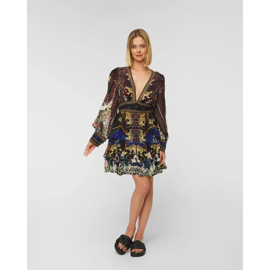 obrazek 1 Sukienka Jedwabna Camilla Hollywood Heist Button Front Frill