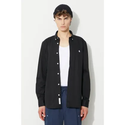 Zdjęcie Carhartt WIP koszula bawełniana Madison Shirt męska kolor czarny regular z kołnierzykiem button-down I023339-BUFFALO/WH