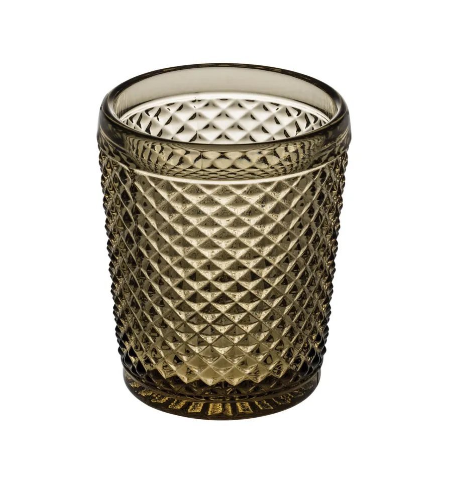 obrazek 1 Zestaw czterech szklanek do whisky old fashion w kolorze brązu z kolekcji Bicos Castanho z bogatym zdobieniem – Vista Alegre