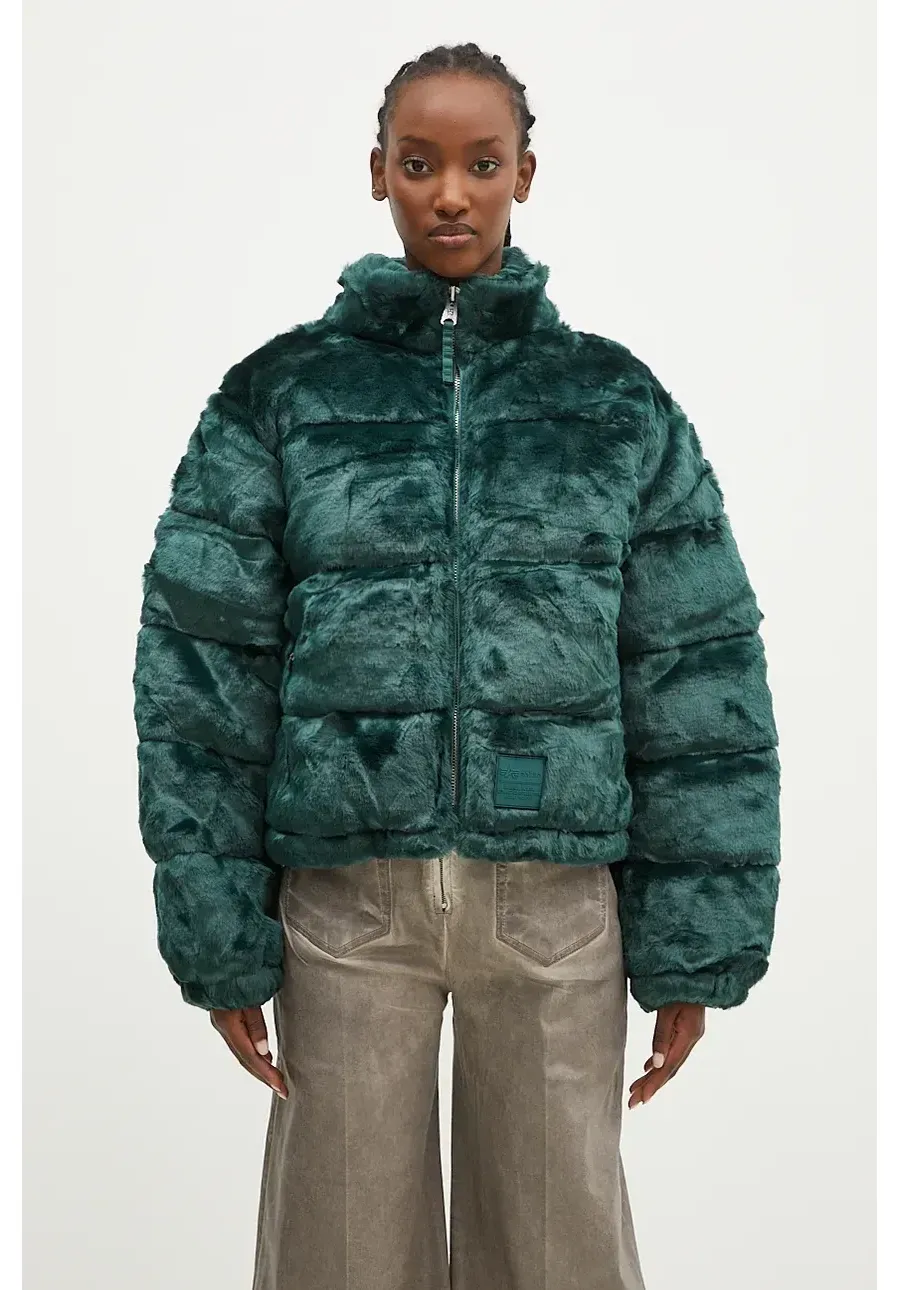 obrazek 1 Alpha Industries kurtka Fur Puffer damska kolor zielony zimowa 148002