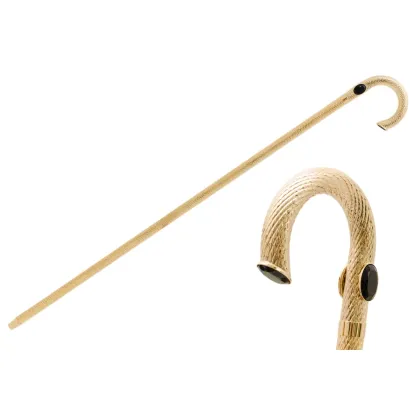 Zdjęcie Luksusowa złota laska z rękojeścią wysadzaną klejnotami - Pasotti