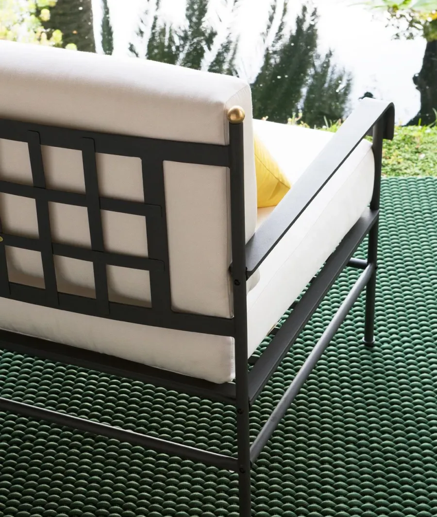 obrazek 4 Stylowa sofa Toscana wykonana z żelaza w kolorze grafitowym do ogrodu