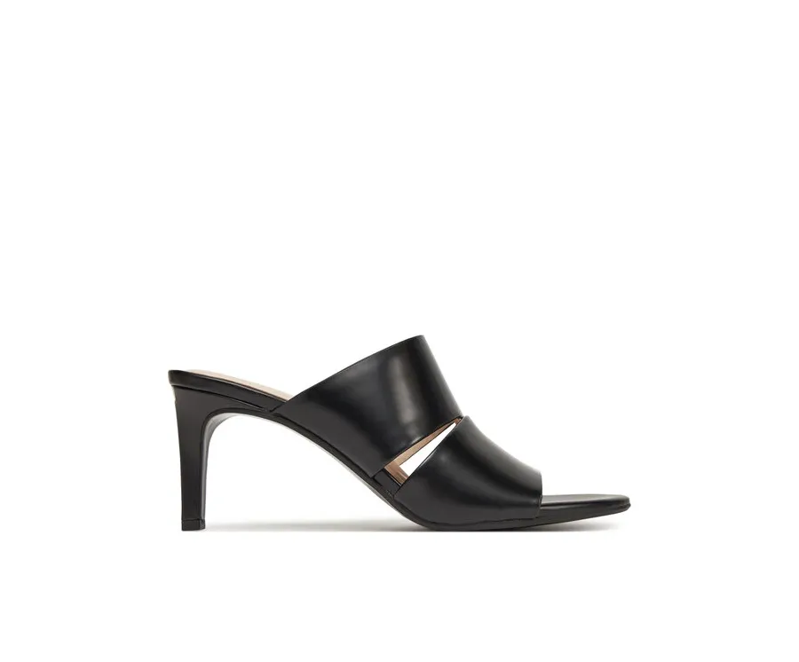 obrazek 1 Calvin Klein Klapki Heel Mule 70 - Lth 2 Straps HW0HW02460 Czarny