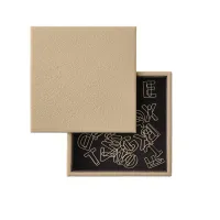Picture Atena leather container for office items
