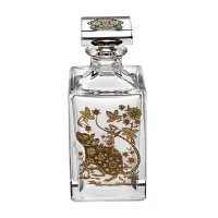 Picture Classic Golden whiskey decanter with a motif of a golden rat - Vista Alegre