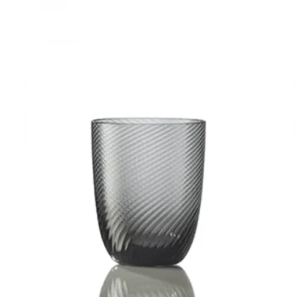Zdjęcie Świetna szklanka do wody w kolorze szarości szkło Murano