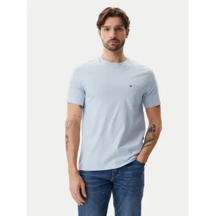 Zdjęcie Tommy Hilfiger T-Shirt Essential MW0MW37283 Błękitny Regular Fit