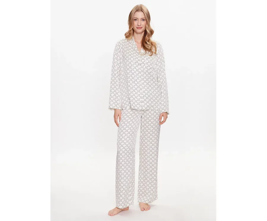 obrazek 1 KARL LAGERFELD Piżama 225W2133 Biały Regular Fit
