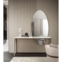 Picture Console with mirror and marble top