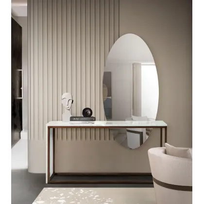 Zdjęcie Konsola z lustrem i marmurowym blatem