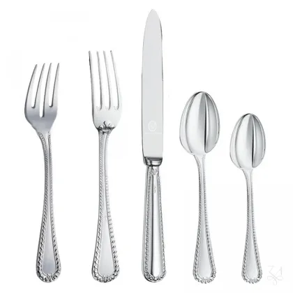 Zdjęcie 5-elementowy pięknie zdobiony komplet sztućców w pudełku - Zaramella Argenti