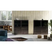 Picture Pantry with 2 wooden doors, 2 glass doors - Fratelli Mirandola