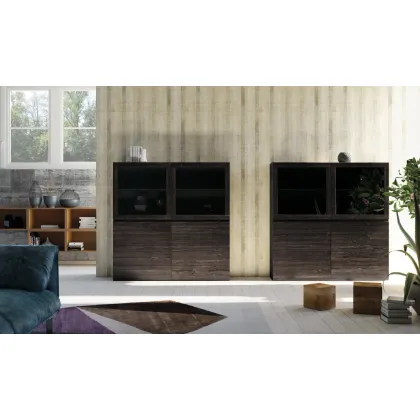 Zdjęcie Spiżarnia 2 drzwi drewniane, 2 drzwi szklane - Fratelli Mirandola