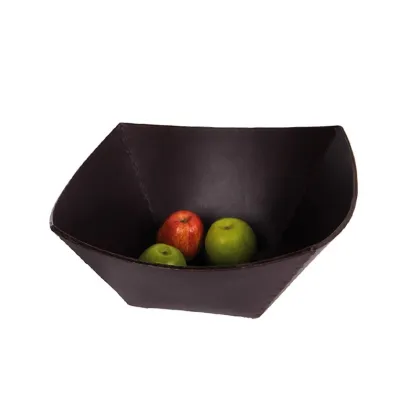 Zdjęcie Kanciasta miska ozdobna - skóra naturalna