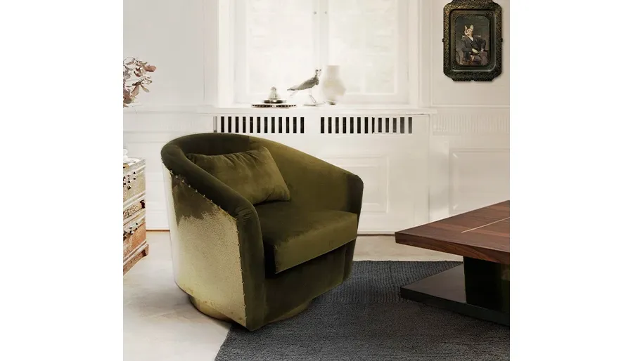 obrazek 8 Zielony fotel do salonu z Portugalii