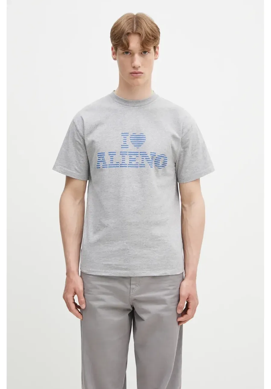 obrazek 1 No Problemo t-shirt I Heart SS Tee kolor szary z nadrukiem NP60001303