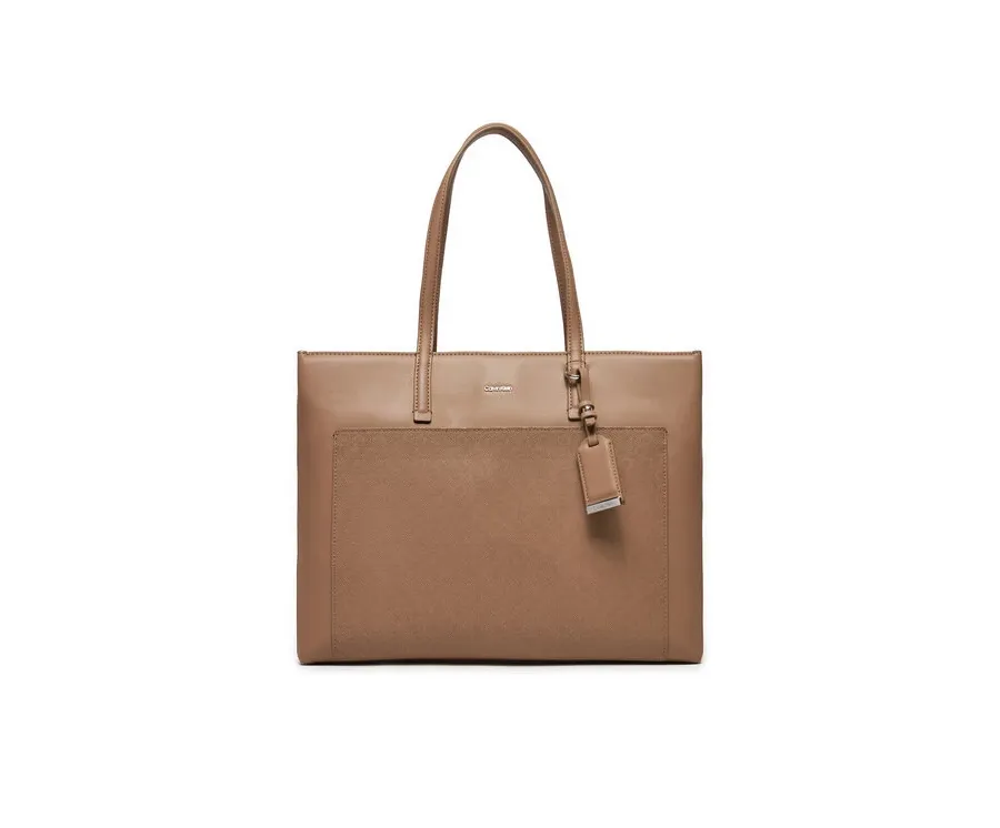 obrazek 1 Calvin Klein Torebka Ck Must Medium Shopper_Mono K60K612774 Beżowy