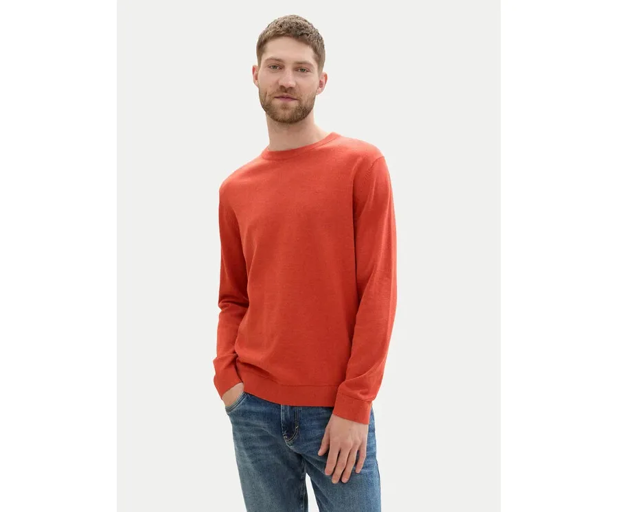 obrazek 1 Tom Tailor Sweter 1039810 Pomarańczowy Regular Fit