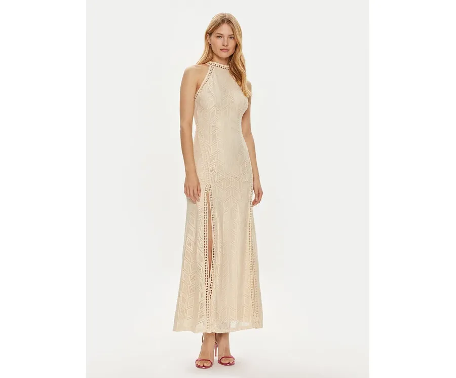 obrazek 1 Guess Sukienka wieczorowa W2YK96 K3I20 Beżowy Regular Fit