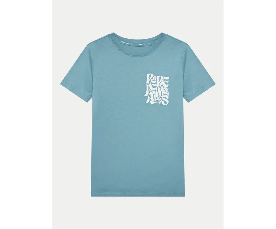 obrazek 1 Pepe Jeans T-Shirt Raidan PB503847 Niebieski Regular Fit