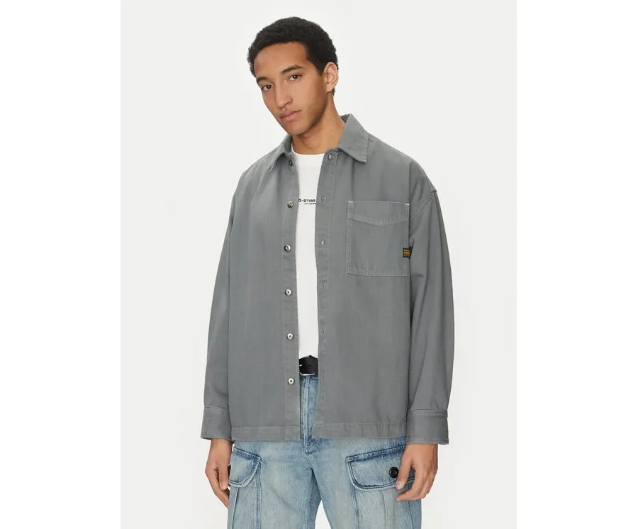 obrazek 1 G-Star Raw Koszula D23007-D300 H116 Szary Boxy Fit