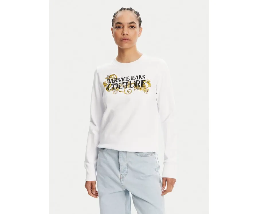obrazek 1 Versace Jeans Couture Bluza 78HAIC06 Biały Regular Fit