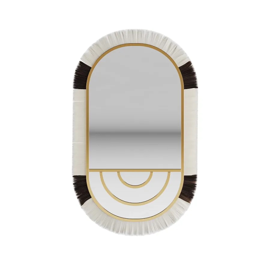 obrazek 1 Designerskie owalne lustro w oryginalnej ramie