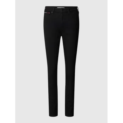 Zdjęcie Jeansy z wysokim stanem o kroju super skinny fit z naszywką z logo model ‘SYLVIA’